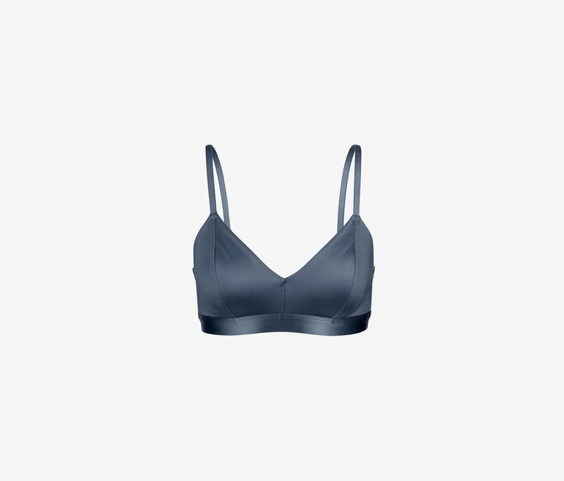 Tchibo Women Non Padded Soft Bra, Blue - Image 2